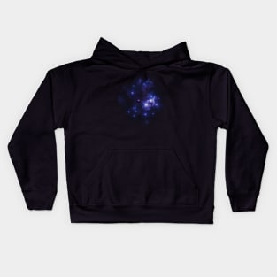 Blue nebula cloud galaxy Kids Hoodie